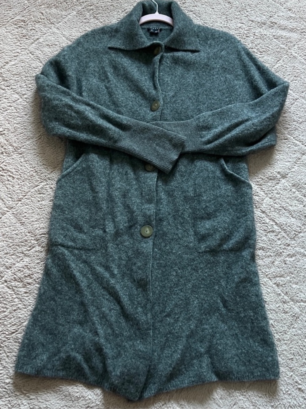 THEORY Long Wool-Blend Cardigan • SM